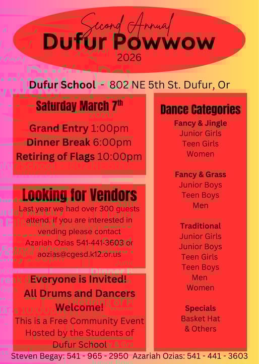 Second Annual Dufur Pow Wow 2026