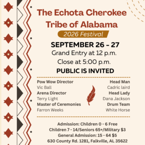 The Echota Cherokee Tribe of Alabama 2026 Festival