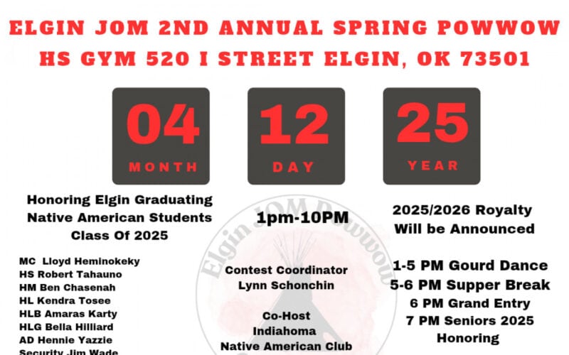 Elgin JOM 2nd Annual Spring Pow Wow 2025