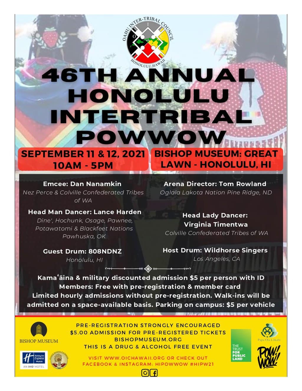 46th Annual Honolulu Intertribal Powwow 2021. **CANCELLED**