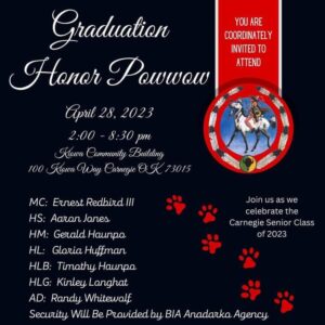 Graduation Honour Pow Wow - Carnegie OK - 2023
