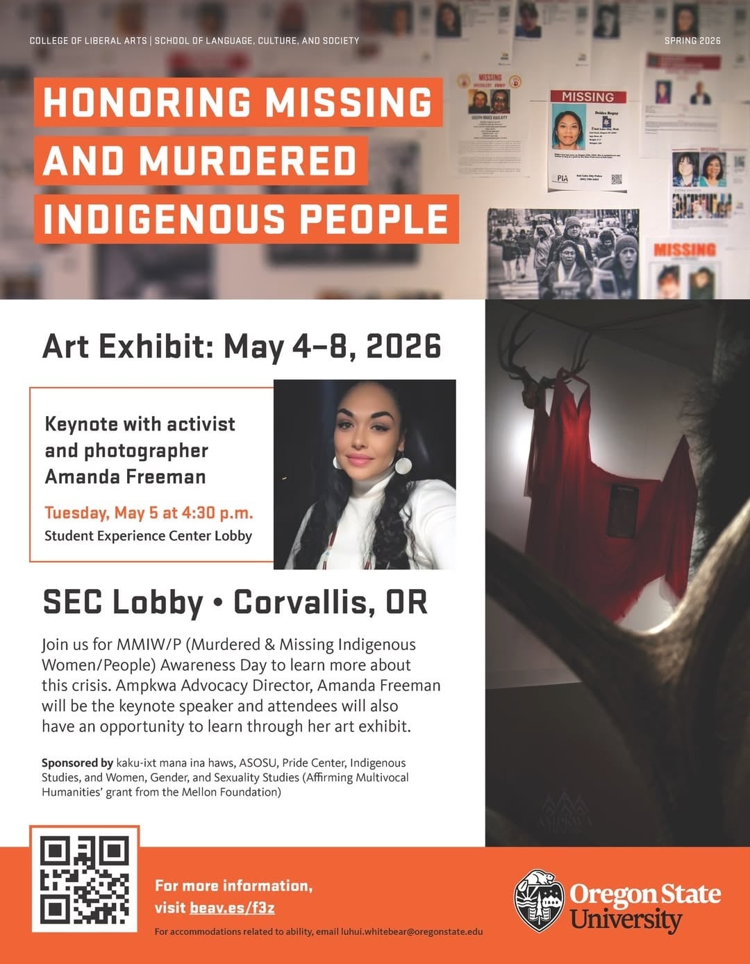 Honoring Missing and Murdered Indigenous People - Art Exhibit 2026