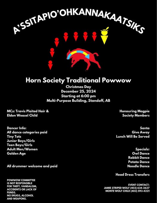 A'ssitapio'Ohkannakaatsiks Horn Society Traditional Pow Wow 2024