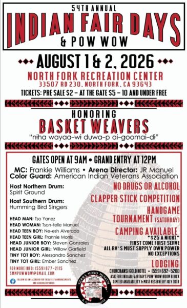 54th Annual Indian Fair Days & Pow Wow 2026