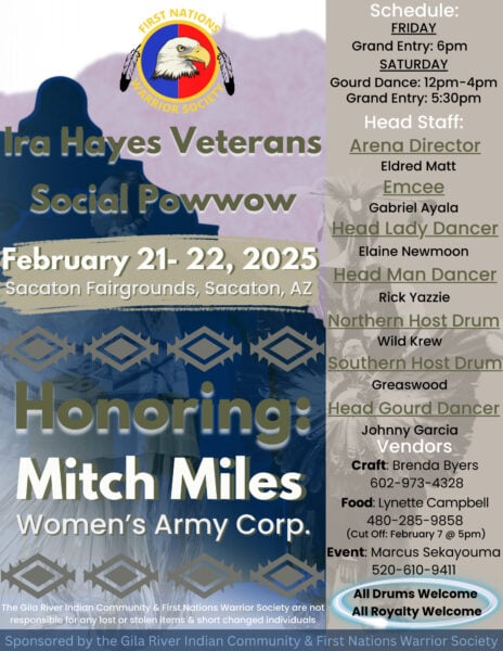 Ira Hayes Veterans Social Pow Wow 2025