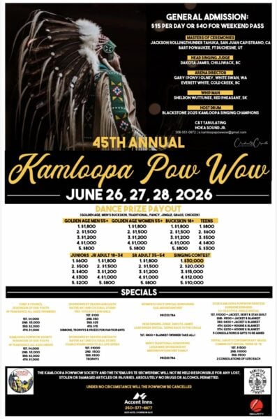 45th Annual Kamloopa Pow Wow 2026 45th Annual Kamloopa Pow Wow 2026