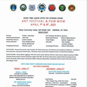 Kiowa Tribe Liaison Office for Veterans Affairs Art Festival & Pow Wow 2023