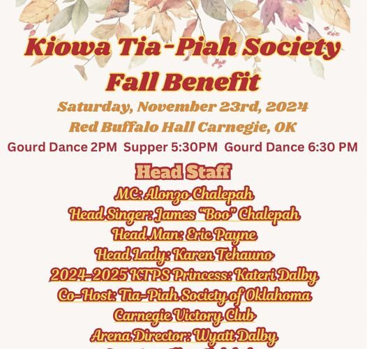 Kiowa Tia-Piah Society Fall Benefit