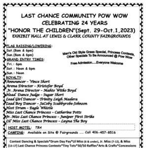 Last Chance Community Pow Wow 2023