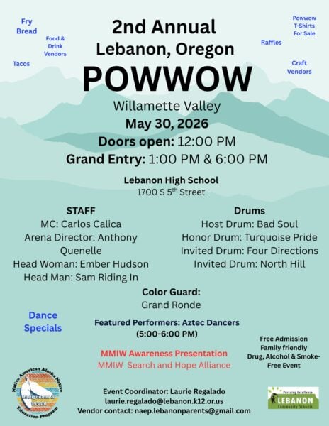 2nd Annual Lebanon (Willamette Valley) Pow Wow 2026
