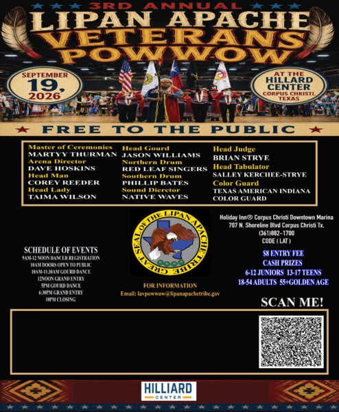 Lipan Apache Veterans Pow Wow 2026