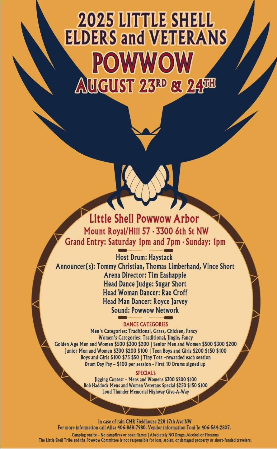 Annual Little Shell Veteran's and Elder's Pow Wow 2025