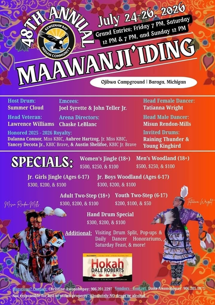 46th Annual KBIC Maawanji'iding Pow Wow 2026
