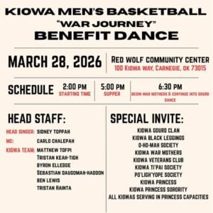 Kiowa Men's Basketball War Journey Benefit Dance 2026