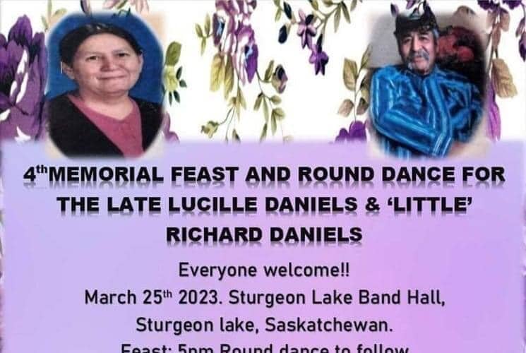 4th Memorial Feast and Round Dance for the Late Lucille Daniels & ‘Little’ Richard Daniels 2023