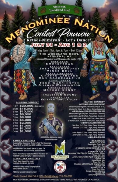 58th Annual Menominee Nation Contest Pow Wow 2026
