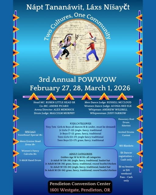 Nápt Tananáwit, Láxs Níšayčt Two Cultures - One Community Pow Wow 2026