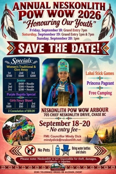 Annual Neskonlith Pow Wow 2026