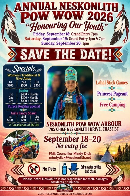 Annual Neskonlith Pow Wow 2026