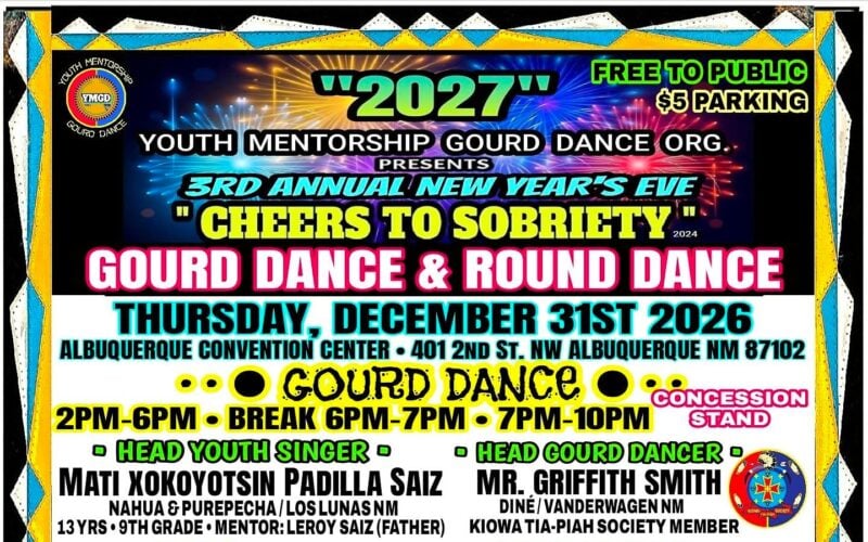 3rd Annual 2027 NYE Cheers to Sobriety Gourd Dance & Social Pow Wow