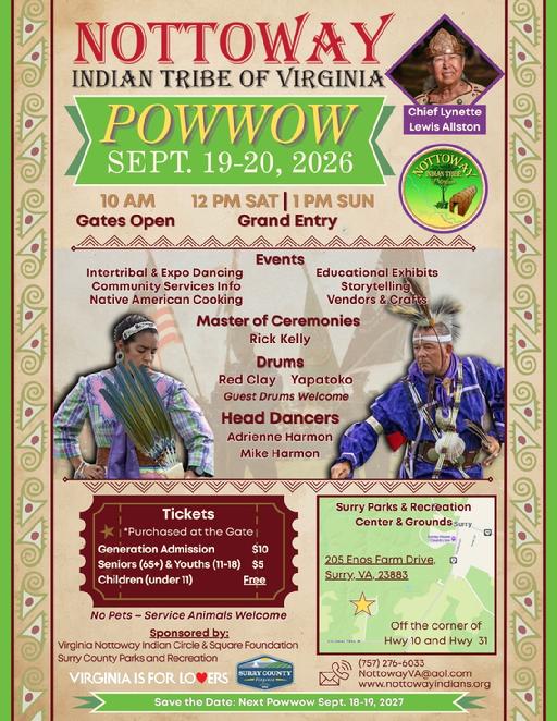Nottoway Tribe of Virginia Pow Wow 2026