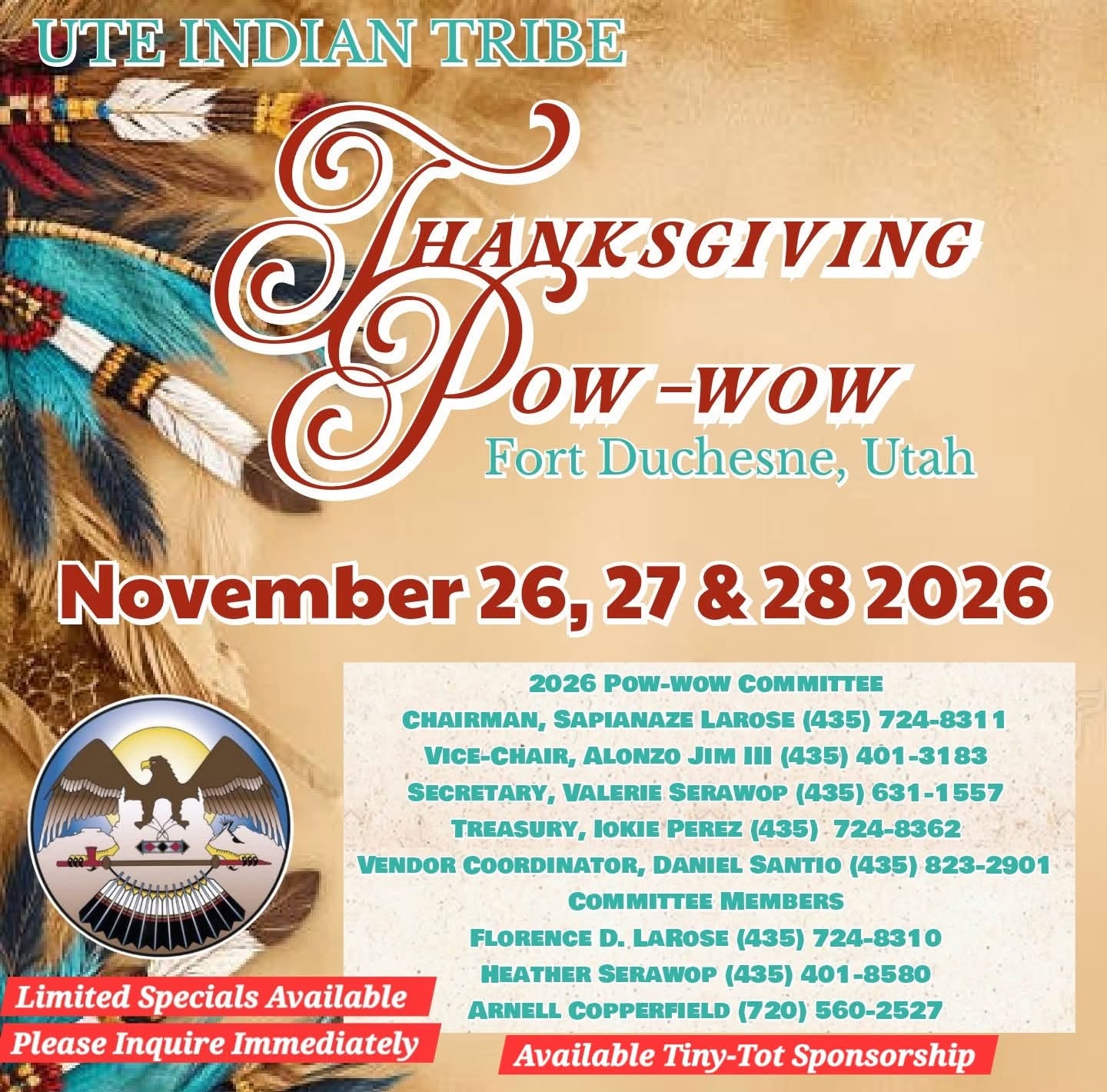 Ute Indian Tribe Thanksgiving Pow Wow 2026