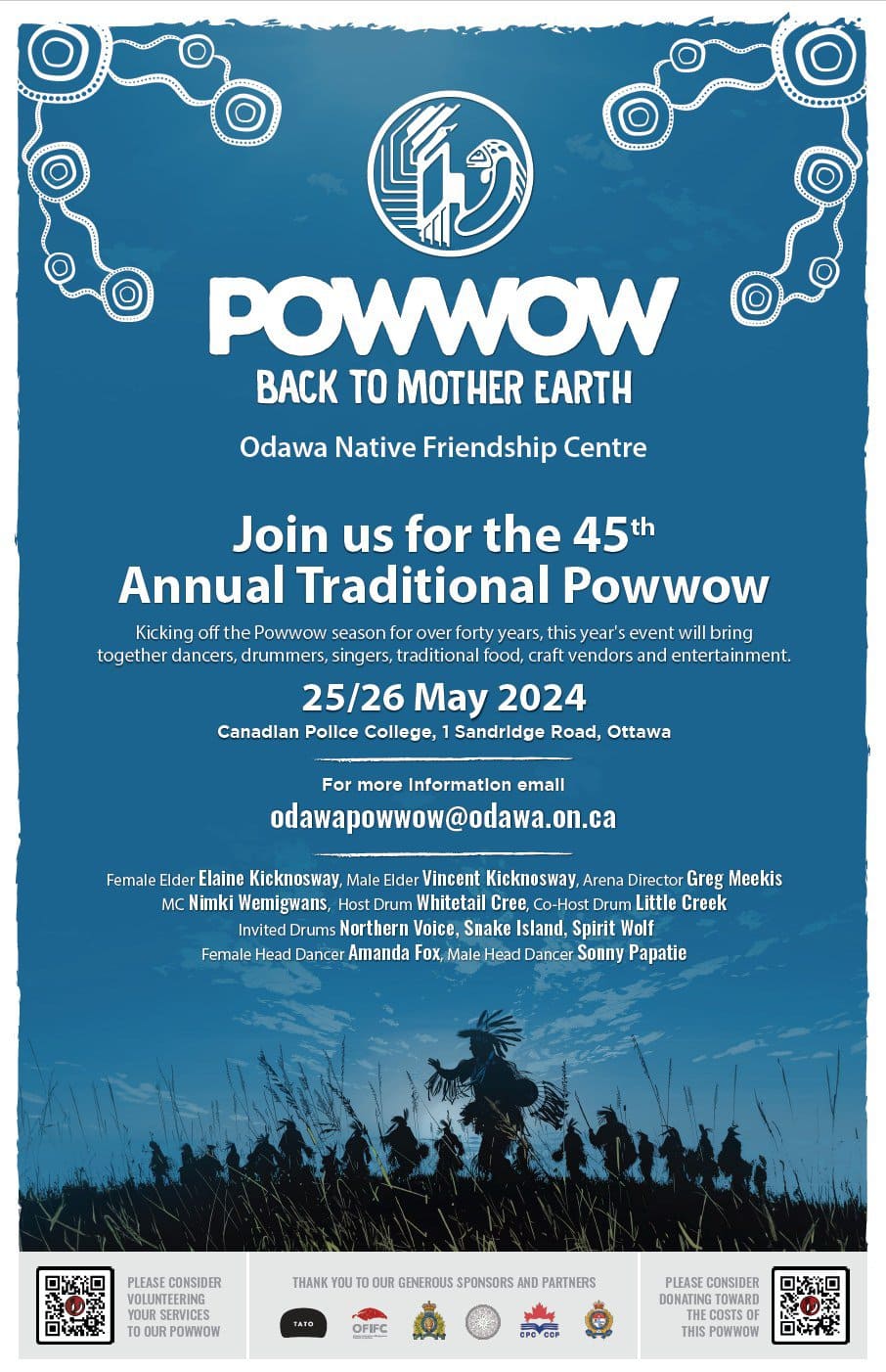 Odawa Native Friendship Centre 45th Annual Traditional Pow Wow 2024