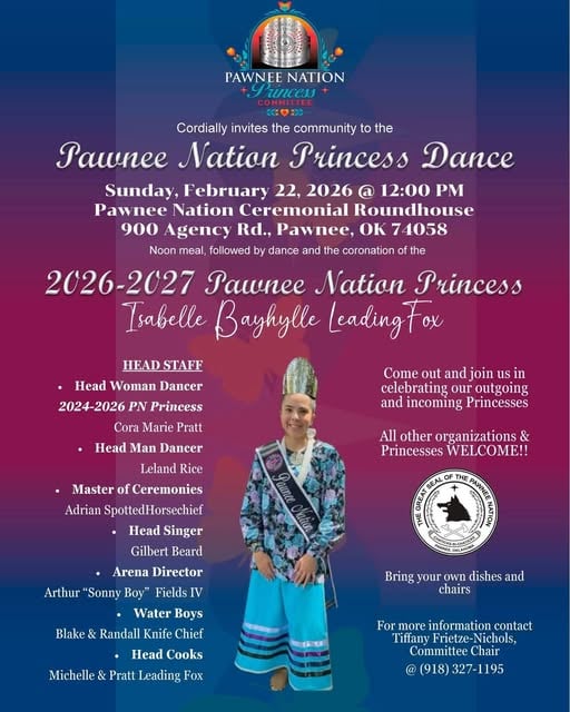 Pawnee Nation Princess Dance 2026