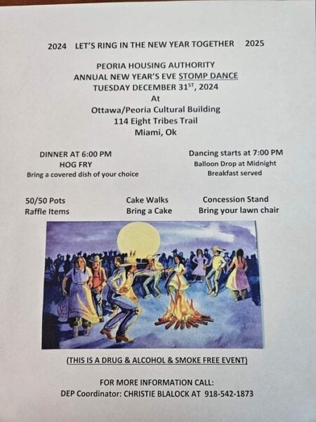 Peoria Housing Authority Annual New Year’s Eve Stomp Dance 2024