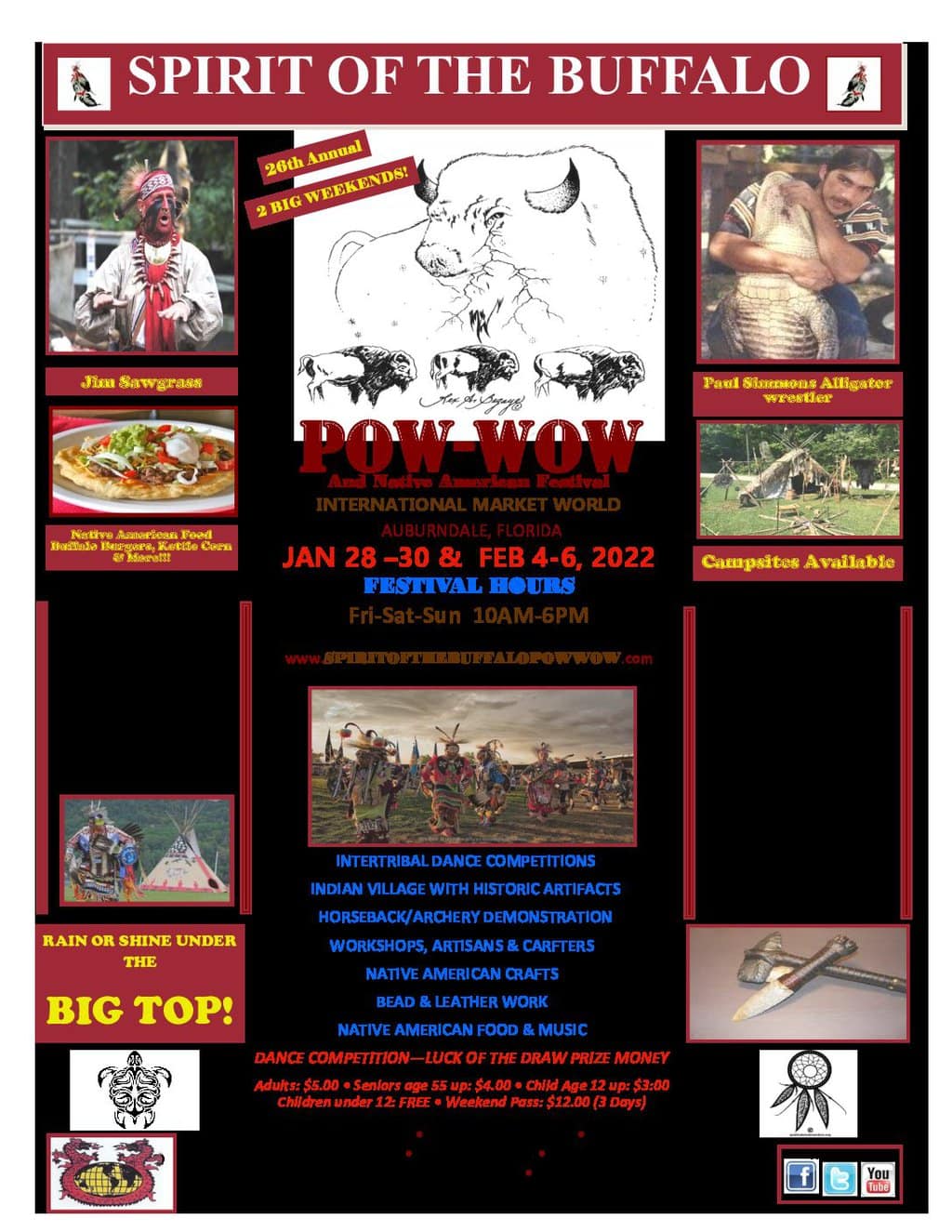 26th Annual Spirit of the Buffalo Pow Wow 2022 - 2 weekend event