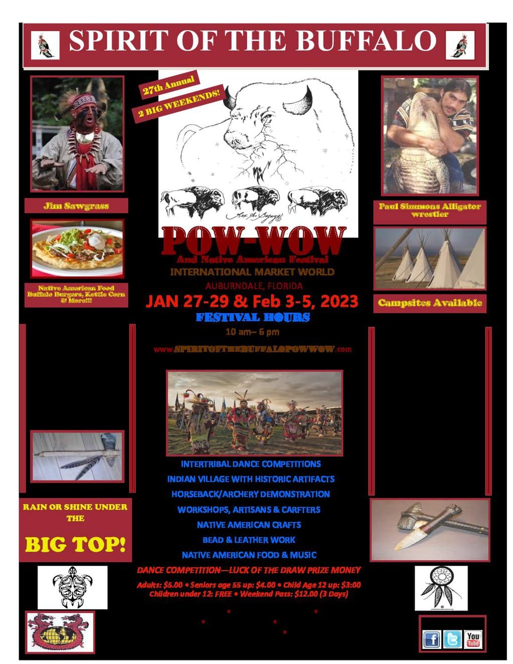 27th Annual Spirit of the Buffalo Pow Wow 2023 - 2 weekend event