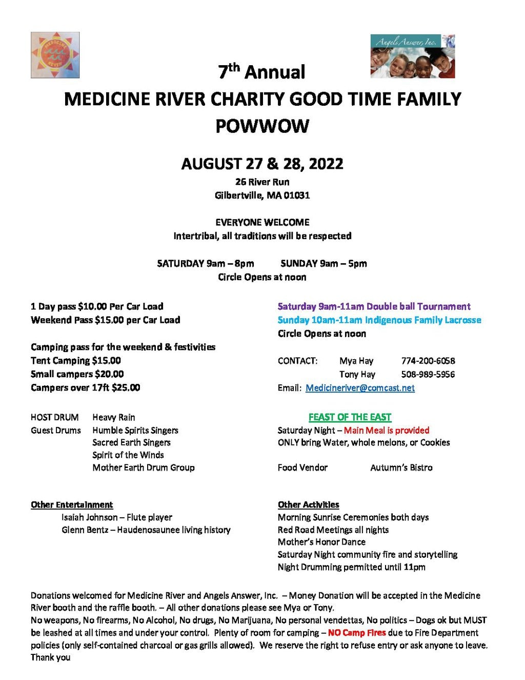Medicine River Good Time Family Charity Pow Wow 2022