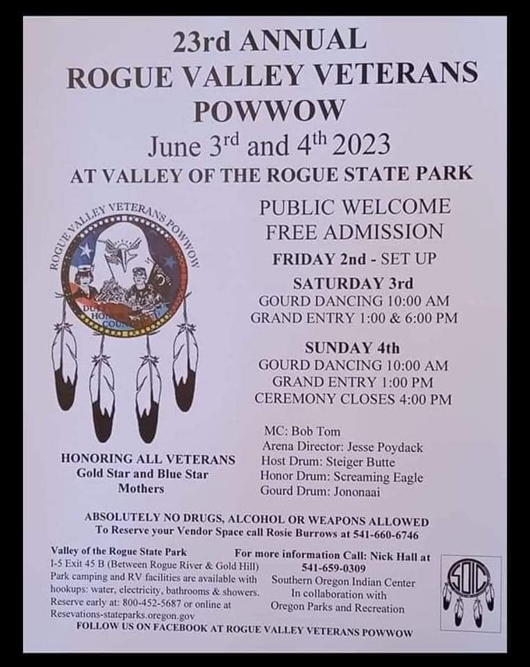 23rd Annual Rogue Valley Veterans Pow Wow 2023