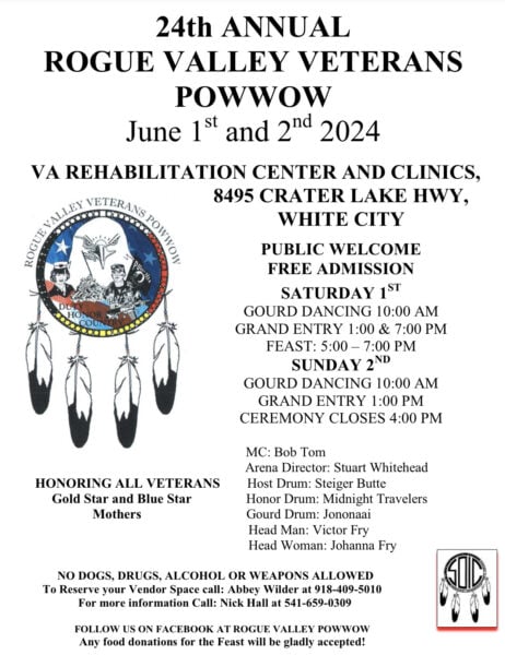 24th Annual Rogue Valley Veterans Pow Wow 2024