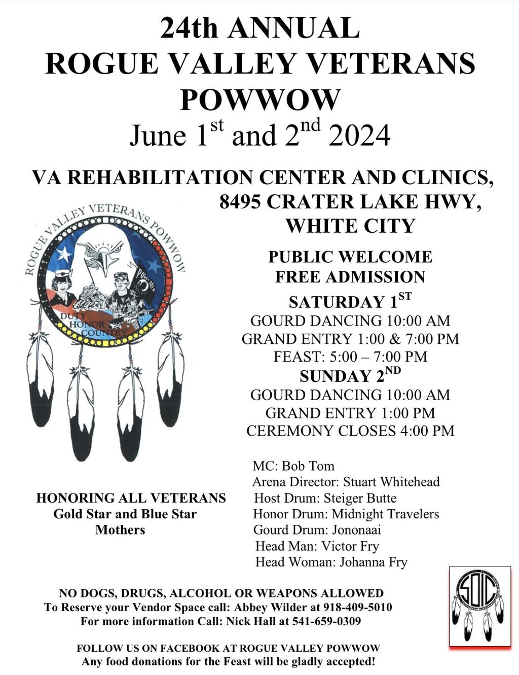 24th Annual Rogue Valley Veterans Pow Wow 2024