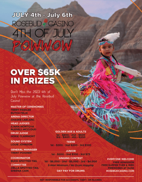 Rosebud Casino 4th of July Pow Wow 2023