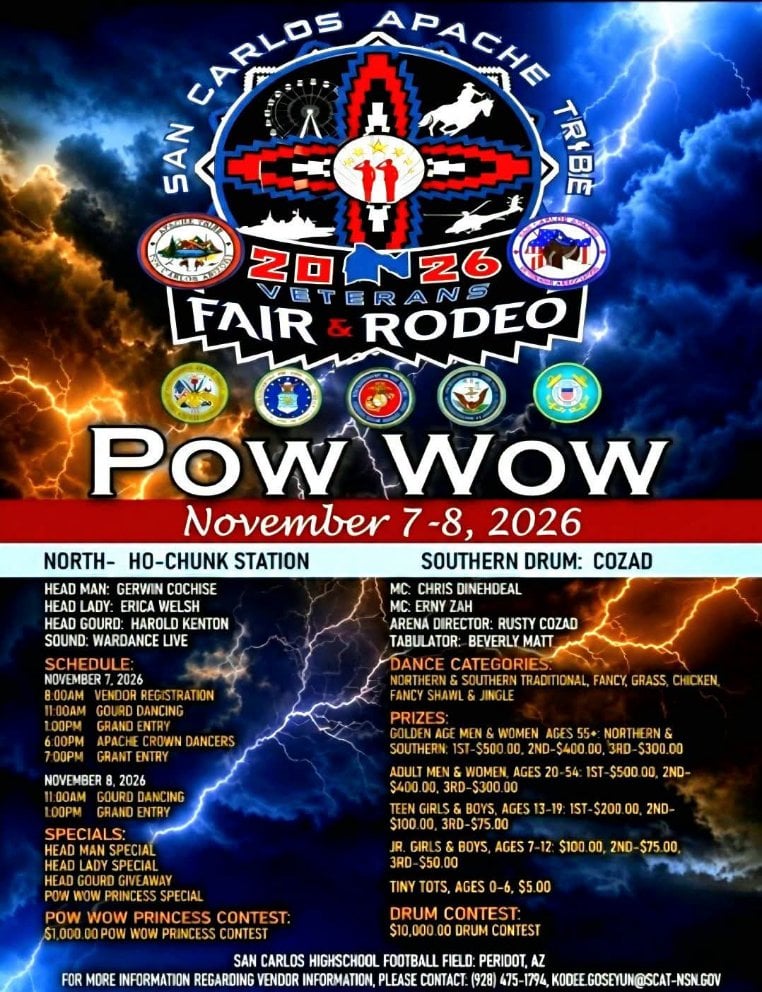 San Carlos Apache Tribe Veteran's Pow Wow 2026