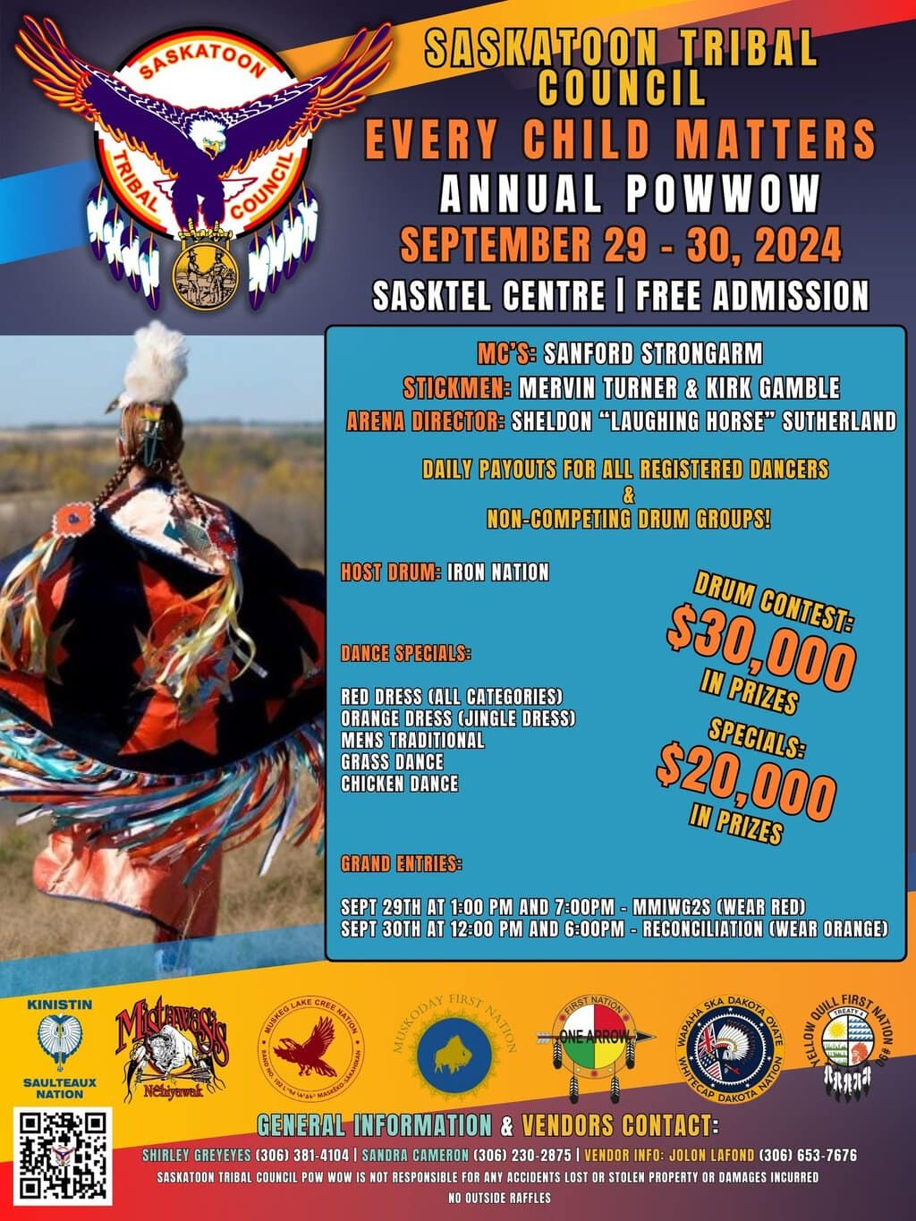 Saskatoon Tribal Council Every Child Matters Annual Pow Wow 2024