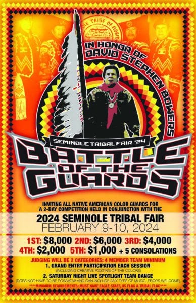 seminole tribal fair battle of the guard