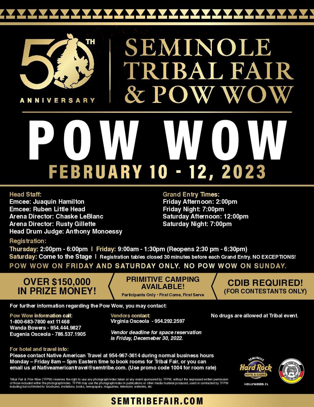 50th Anniversary Seminole Tribal Fair and Pow Wow - 2023