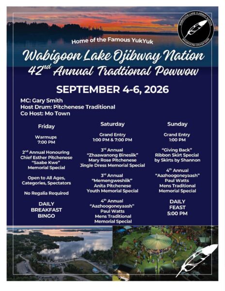 Wabigoon Lake Ojibway Nation 42nd Annual Traditional Pow Wow 2026