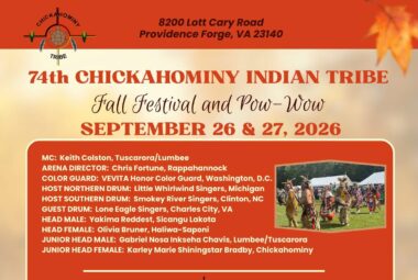 Chickahominy Indian Tribe 74th Annual Fall Festival & Pow Wow 2026