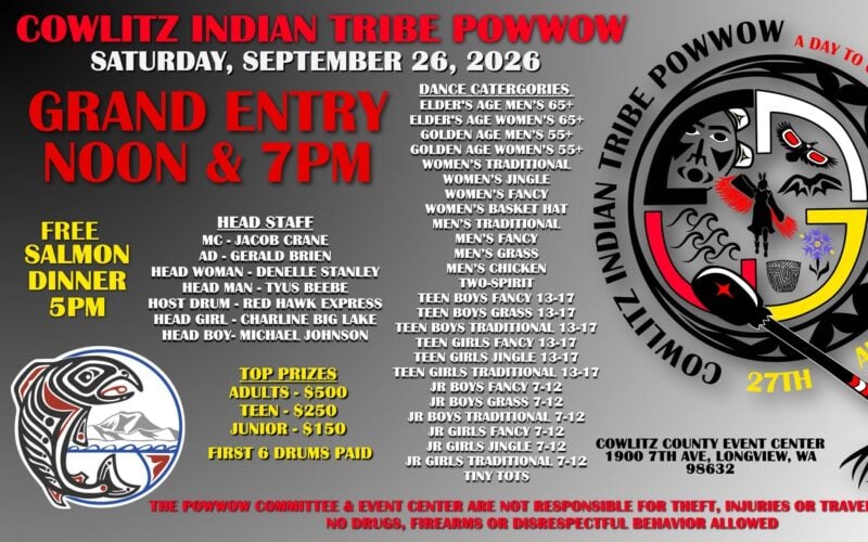 27th Annual Cowlitz Tribe Pow Wow 2026