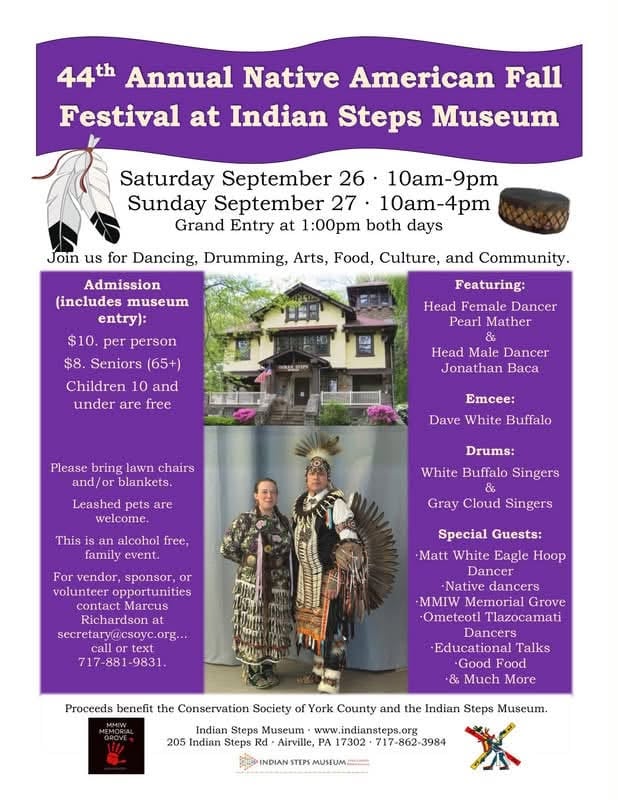 44th Annual Native American Festival at Indian Steps Museum 2026