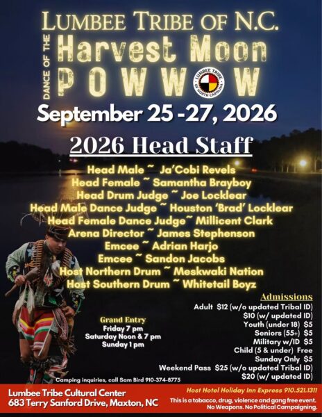 Lumbee Tribe of NC Dance of the Harvest Moon Pow Wow 2026