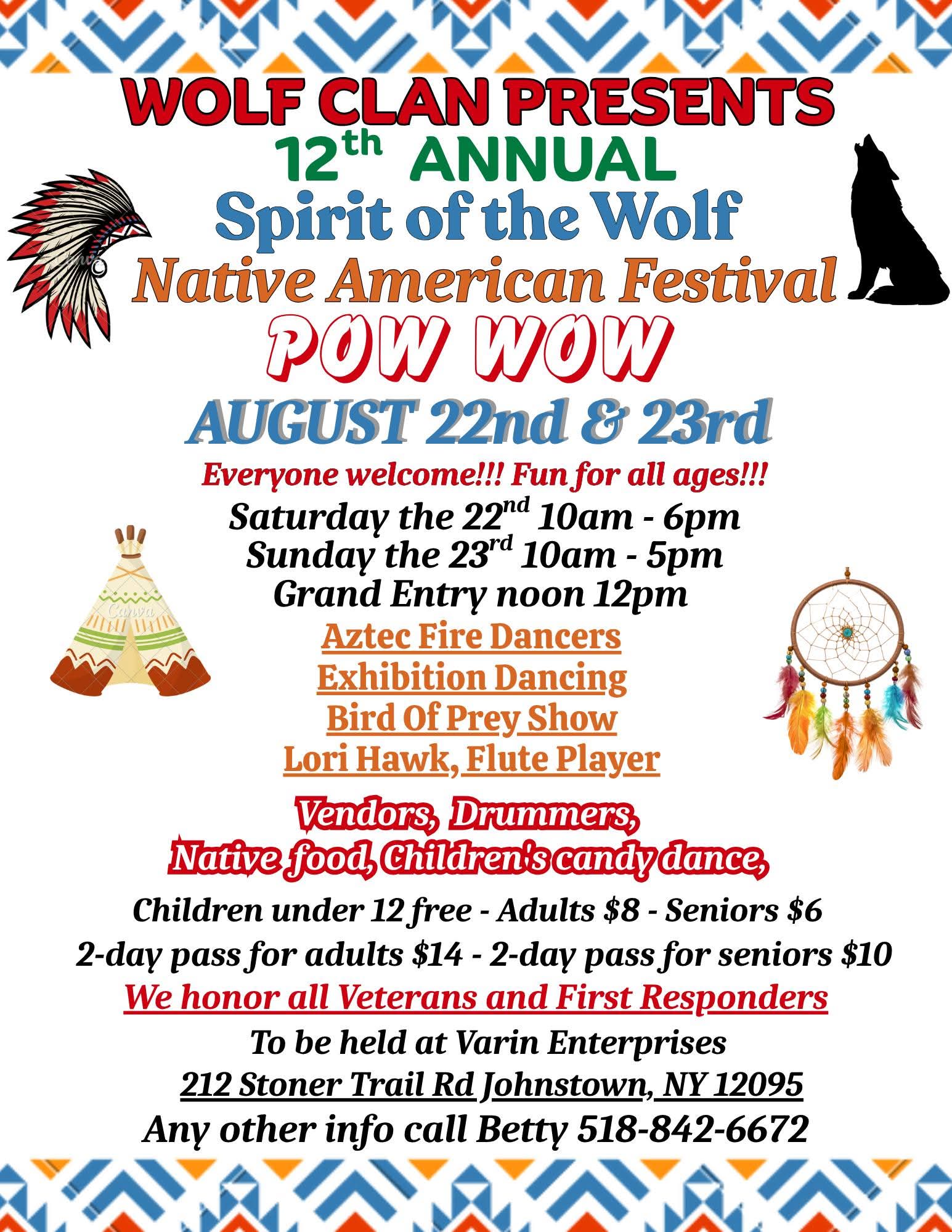 12th Annual Spirit of the Wolf Native American Festival & Pow Wow 2026