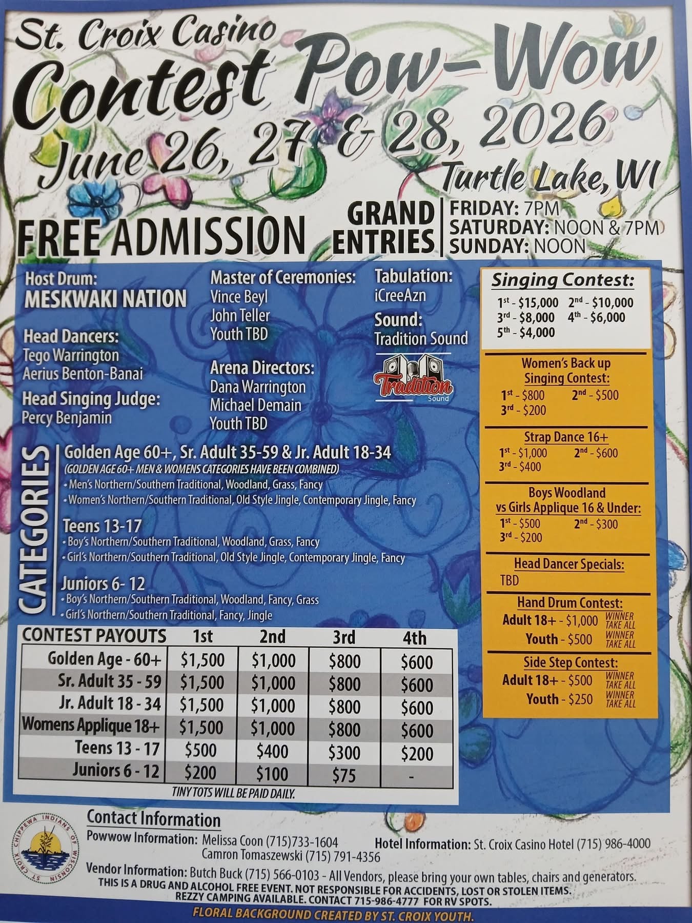 St. Croix Casino Contest Pow Wow 2026