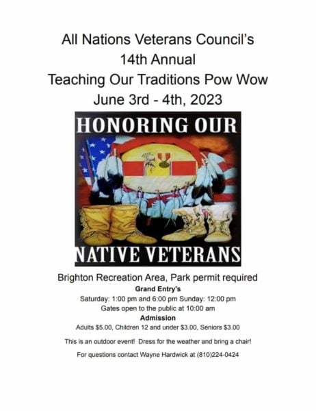 All Nations Veterans Council’s 14th Annual Teaching Our Traditions Pow Wow 2023