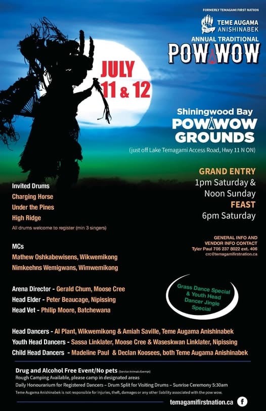 Teme Augama Anishinabek Annual Traditional Pow Wow 2026