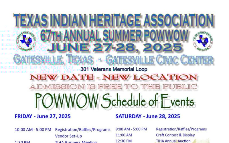 Texas Indian Heritage Association 67th Annual Summer Pow Wow 2025